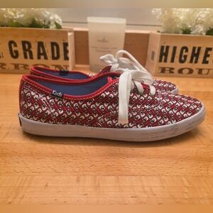 Keds Women's Taylor Swift Guitar Red Fashion Sneaker With Charm Size 6